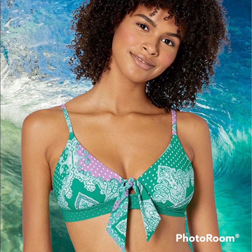 Seafolly Bandana Bay Fixed Tri Bra Bikini Top
